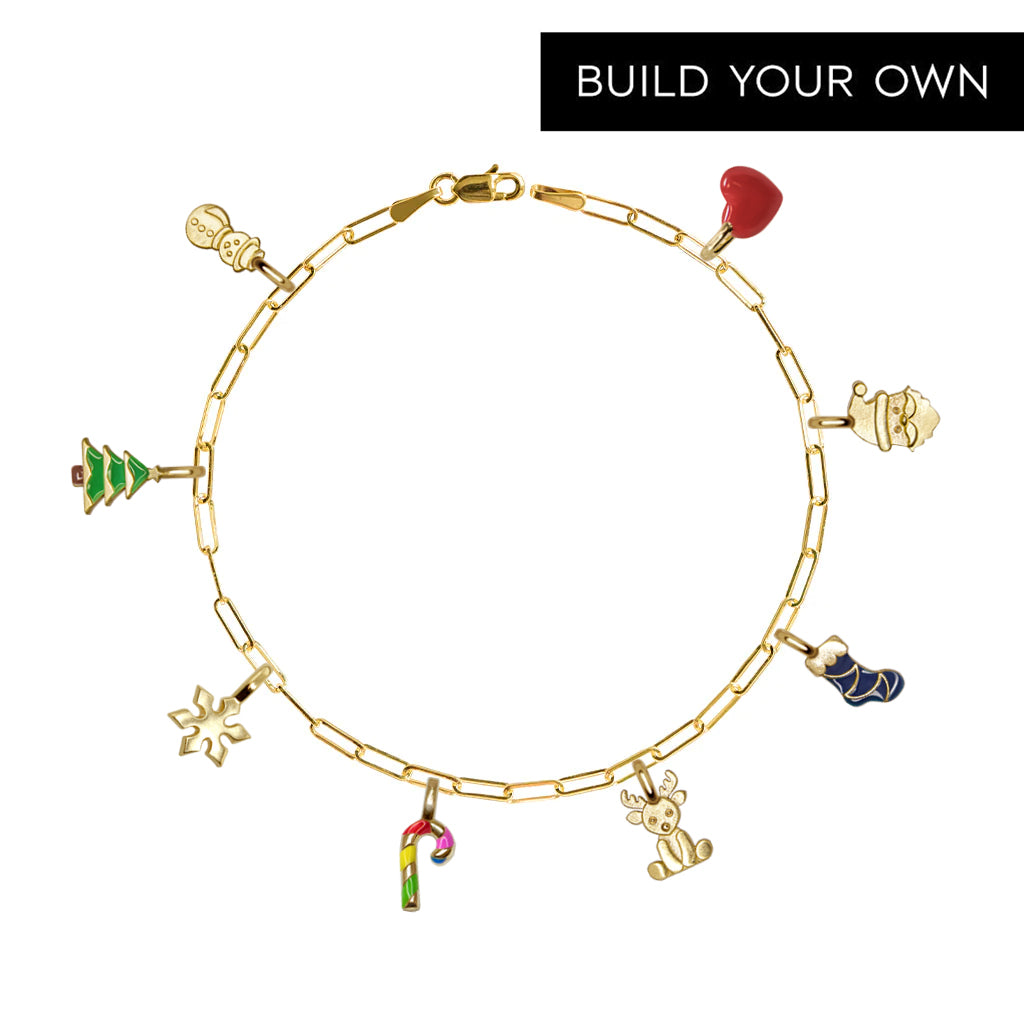 Image of Holiday Paperclip Bracelet<br>in 14kt Yellow Gold
