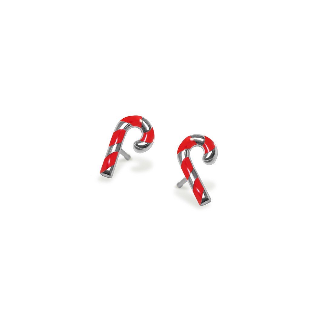 Image of Mini Candy Cane Earrings
