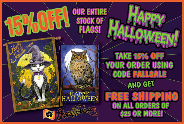 15% OFF Halloween Flags & Decorations