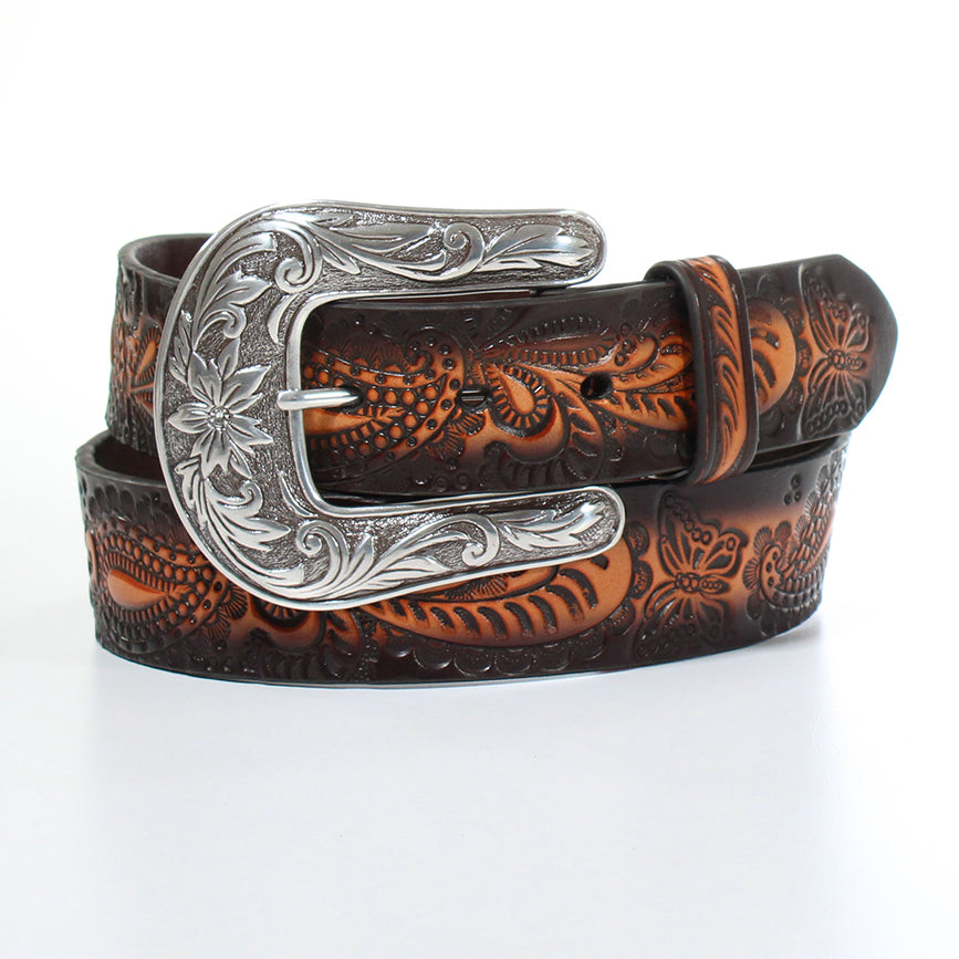 Angel Ranch Western Belt Womens Leather Studs DA1034 Dark Brown