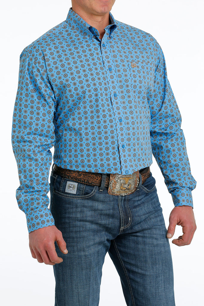Cinch Boys' Blue Button Shirt - MTW7060083BLU