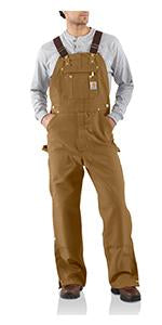 Men's Carhartt Unlined Denim Bib Overall #R07DST