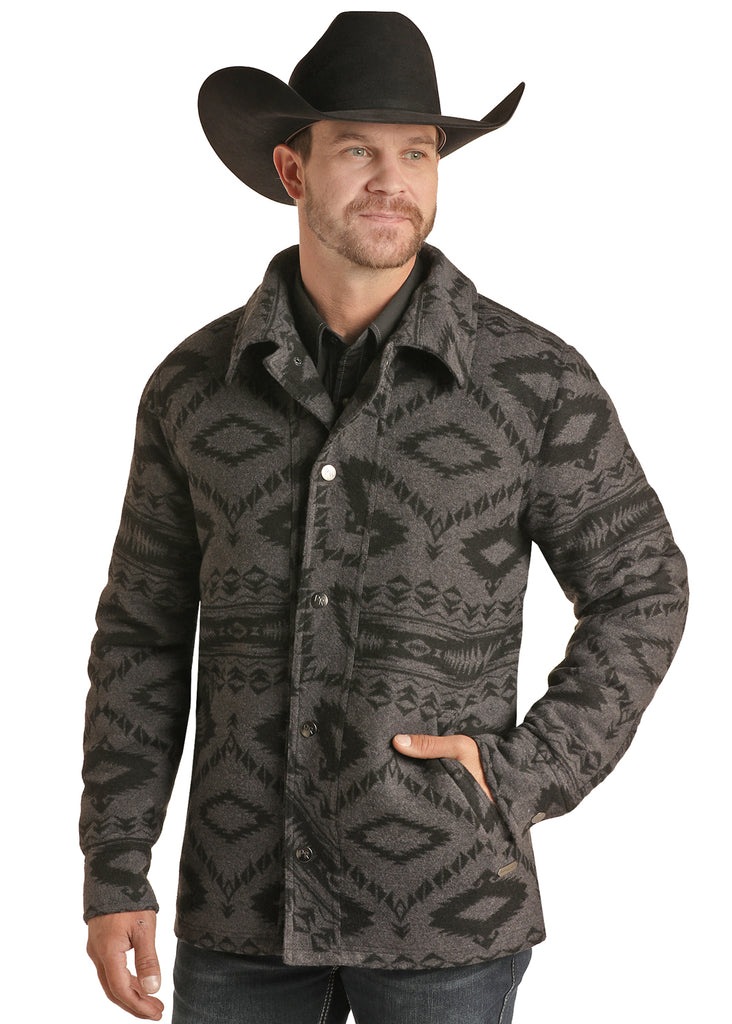 Men's Powder River Commander Wool Jacket #PRMO92RZZE | High