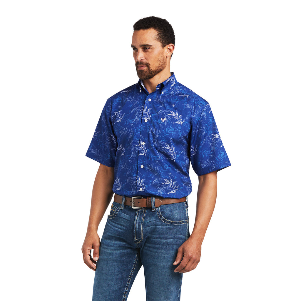 Ariat shirt classic westley white & blue –