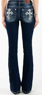 Miss Me Women's Mid-Rise Bootcut Jeans M5014B377