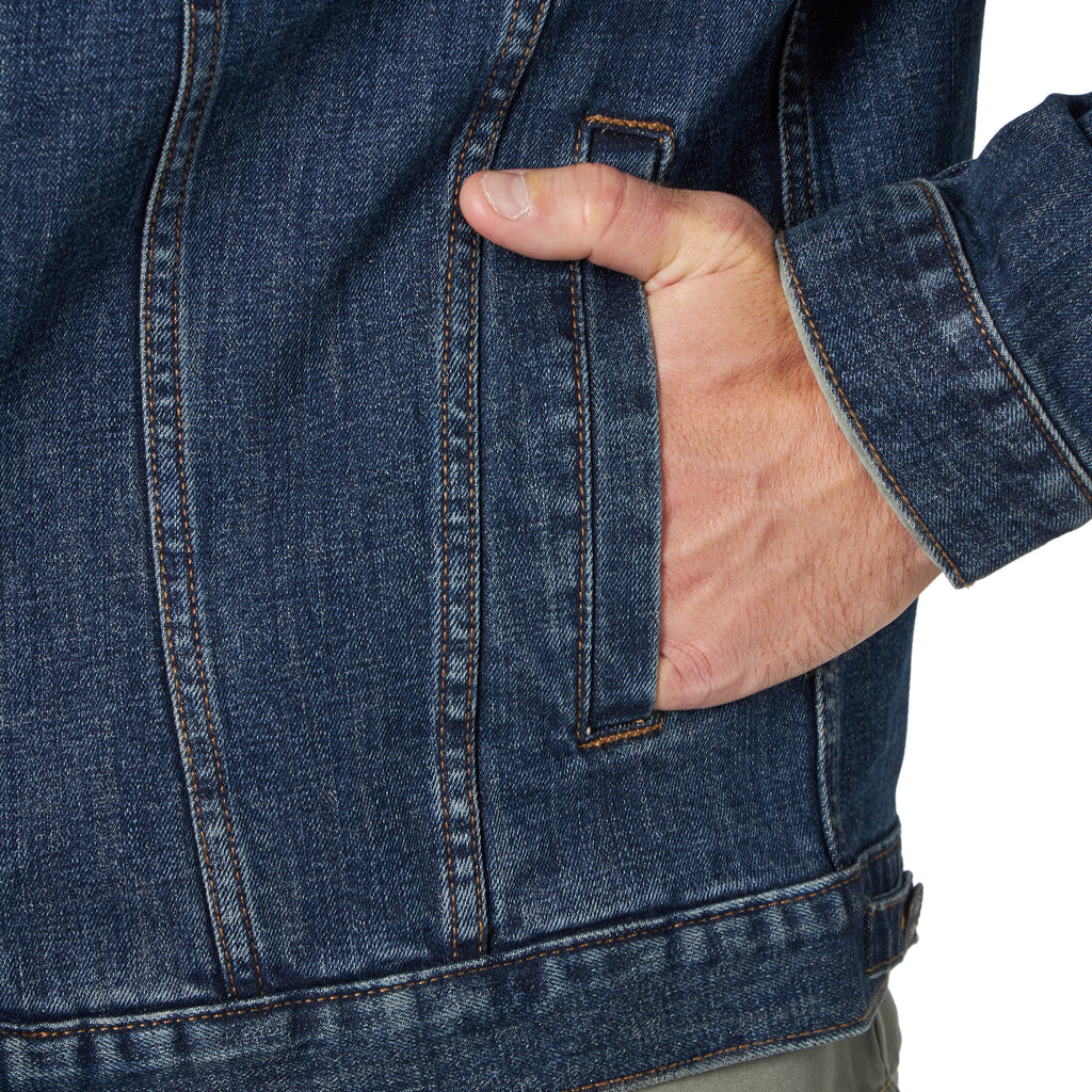 Men's Wrangler Concealed Carry Blanket Lined Denim Jacket #74265CD | High  Country Western Wear