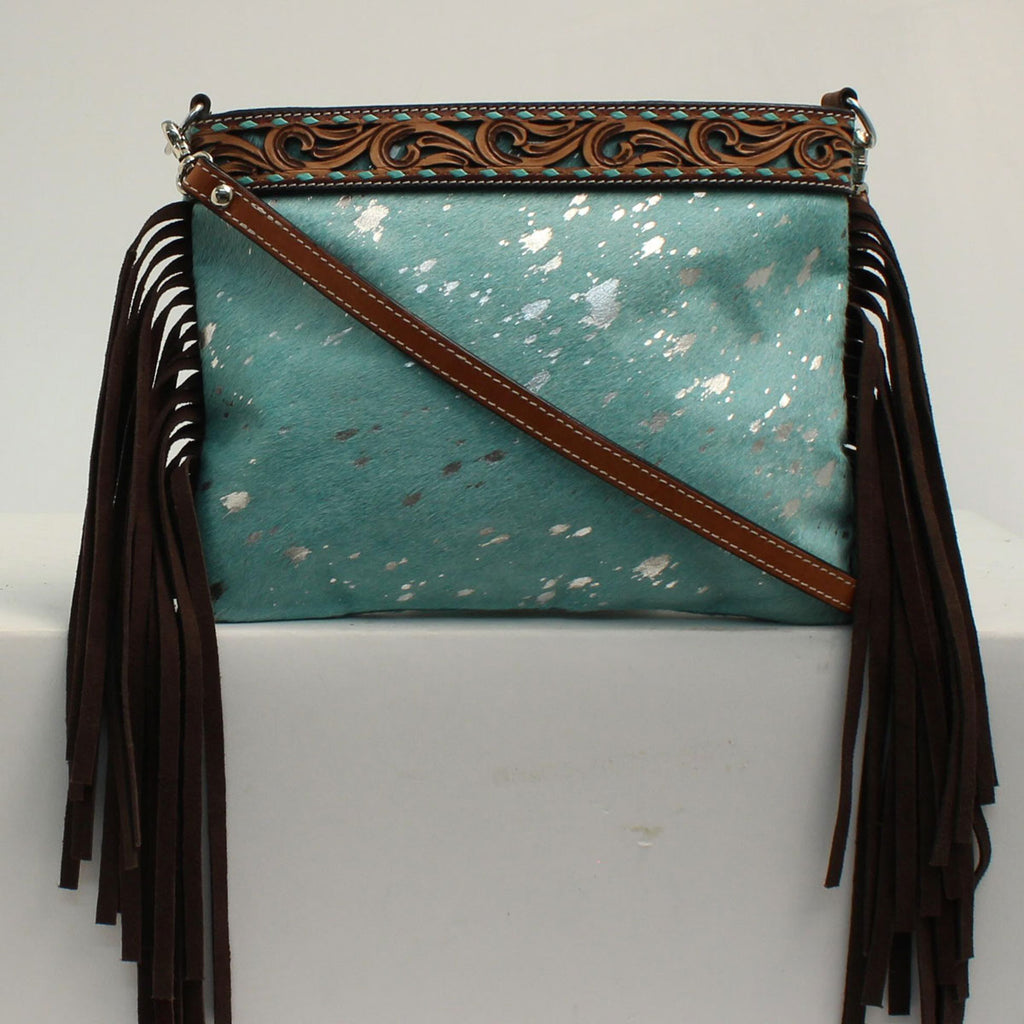 American Darling Chevron Hair Bag with Fringe