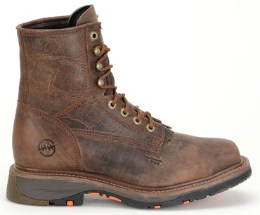 square toe lace up work boots