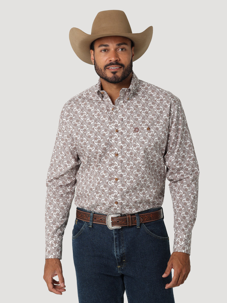 Men's Wrangler George Strait Button Down Shirt #112318979 | High Country Western  Wear