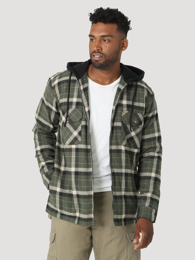Men's Wrangler Riggs Hooded Flannel Jacket #112317238X | High Country  Western Wear