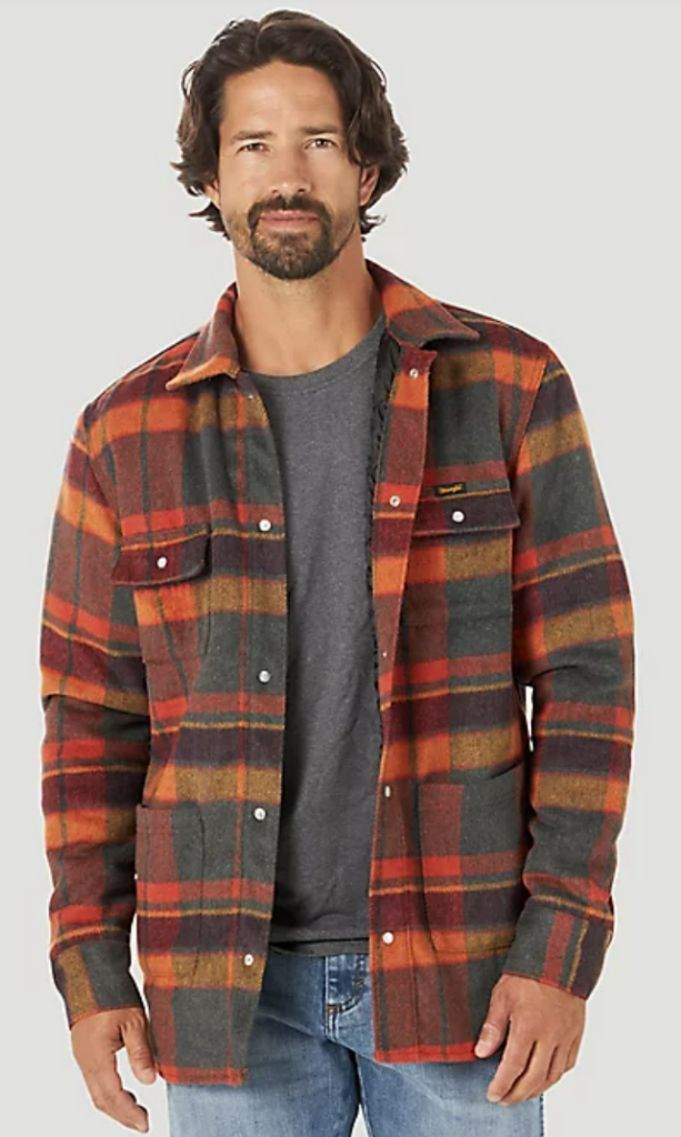 Men's Wrangler Quilt Lined Flannel Shirt Jacket #112318474 | High Country  Western Wear