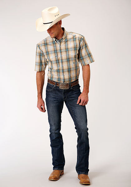 Men's Roper Button Down Shirt #03-002-0378-4047TA | High Country ...
