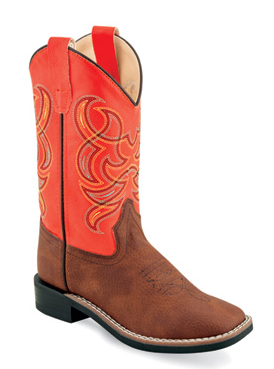 Old West Kid's Red Cowboy Boots