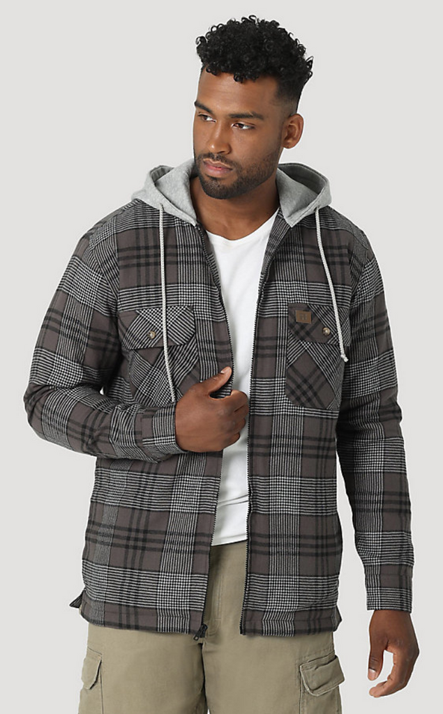 Men's Wrangler Riggs Hooded Flannel Work Jacket #112317243 | High Country  Western Wear