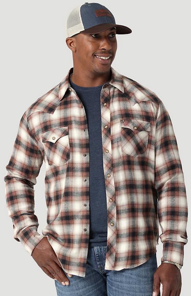 Men's Wrangler Retro Flannel Snap Front Shirt #112317108 | High Country ...