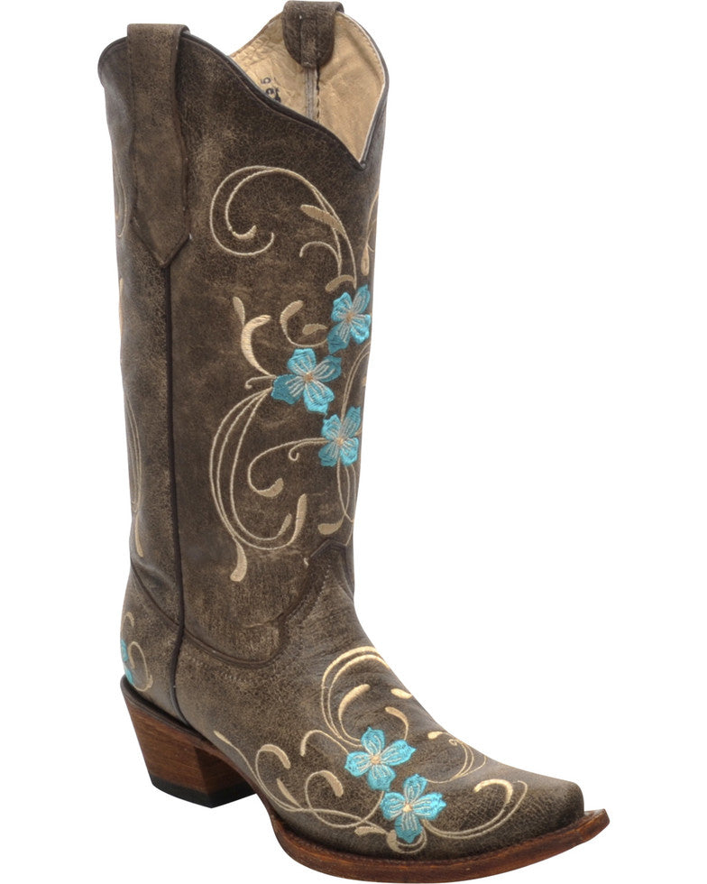 Ariat Heritage R Toe Cowboy Women's Western Boot Distressed Brown -  Stampede Tack & Western Wear