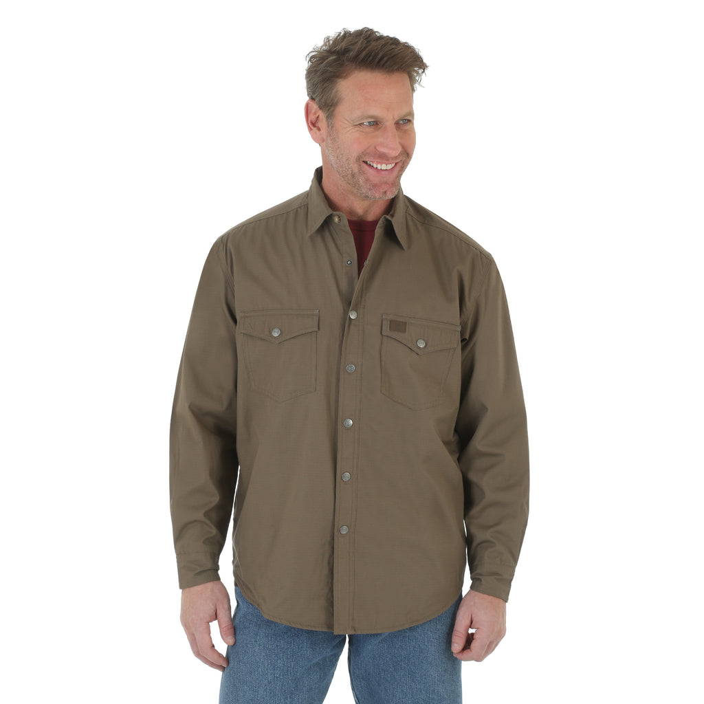 Men's Wrangler Riggs Workwear Flannel Lined Snap Front Shirt #3W526BAX |  High Country Western Wear