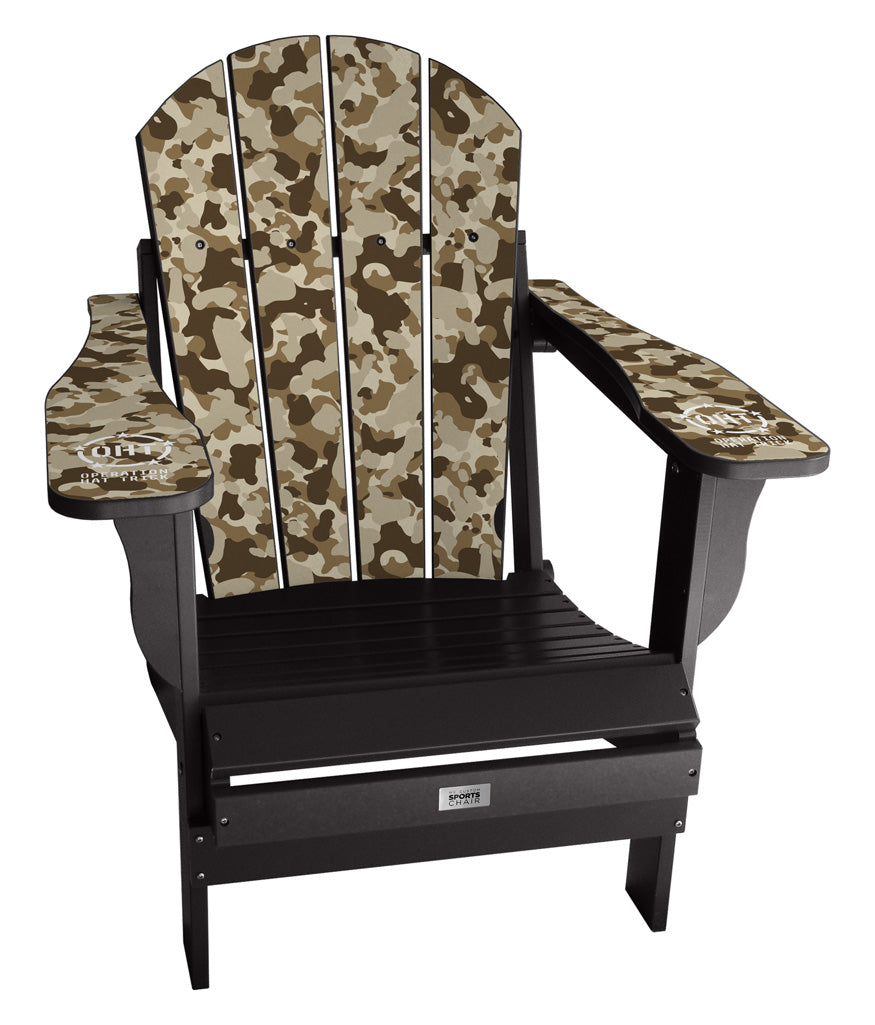 Operation Hat Trick - Custom Sports Chair - Brown Camo