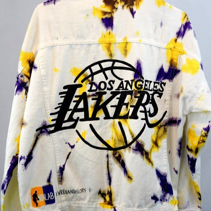 lakers jean jacket