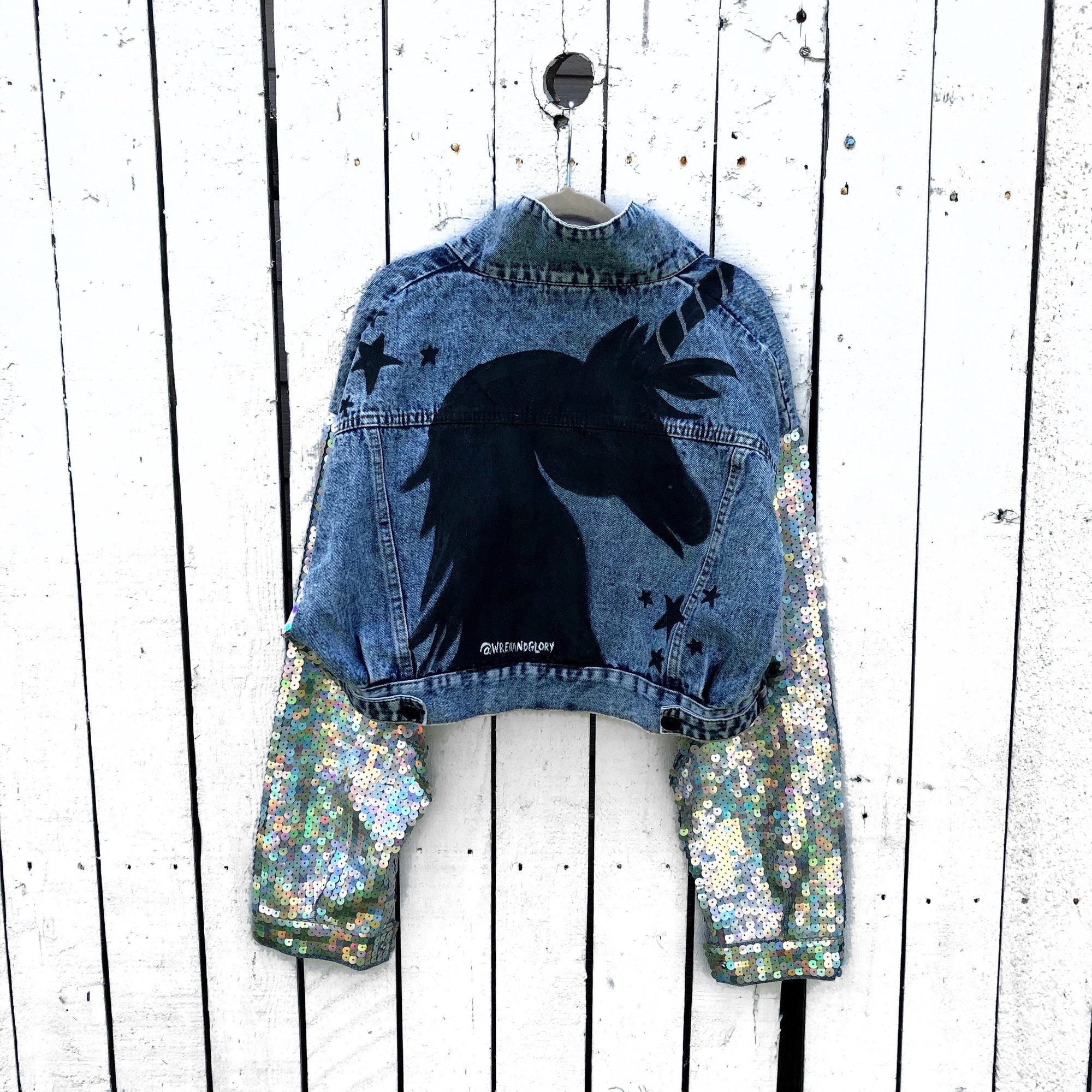 denim unicorn jacket