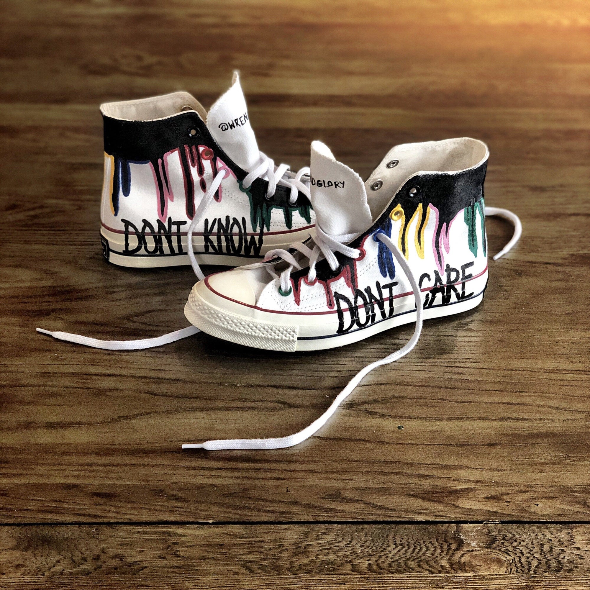 painted high top converse