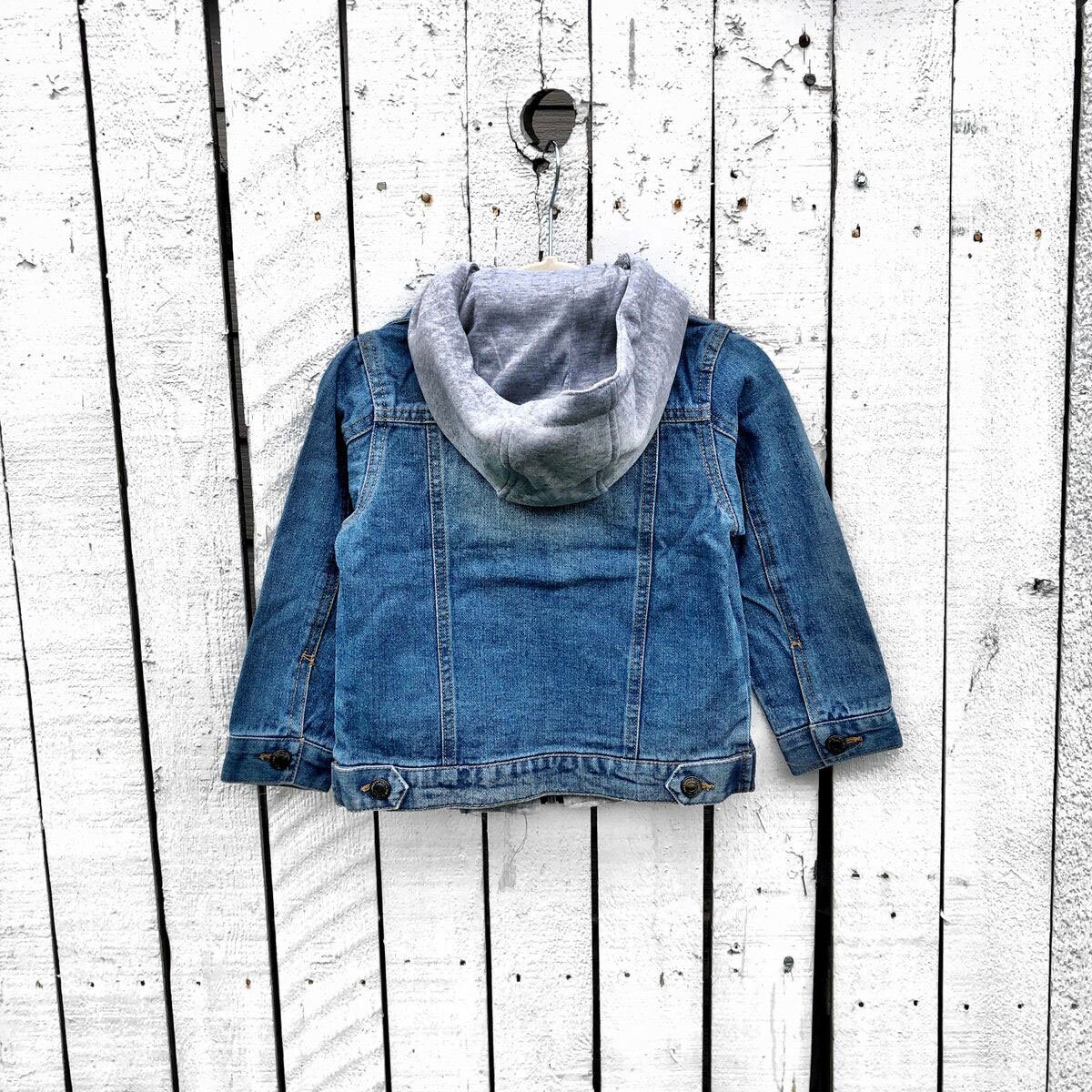 denim jacket with hoodie attached