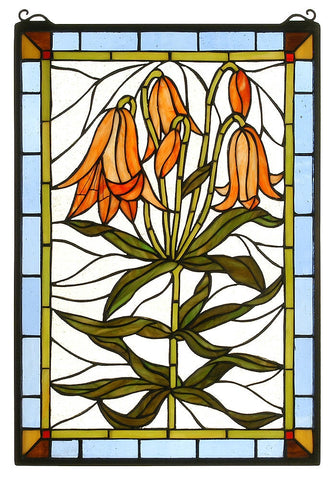 Trumpet Lily Stained Glass Window by Meyda Lighting | 16x24 inches ...