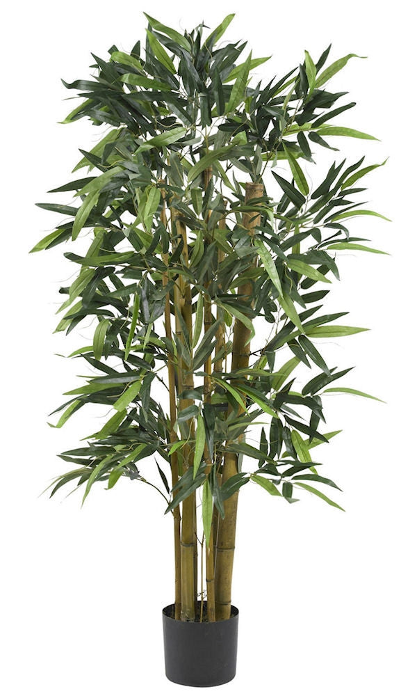 Bamboo Artificial Silk Tree with Nursery Planter | 4 feet