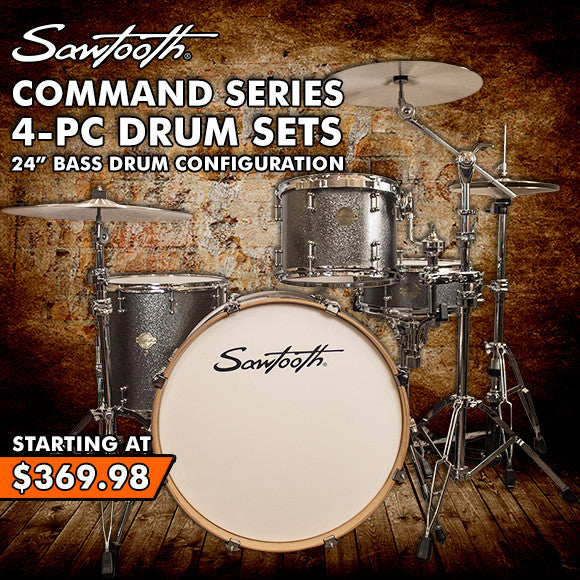 Sawtooth Command Series 5-Piece Drum Set with 22-inch Bass Drum