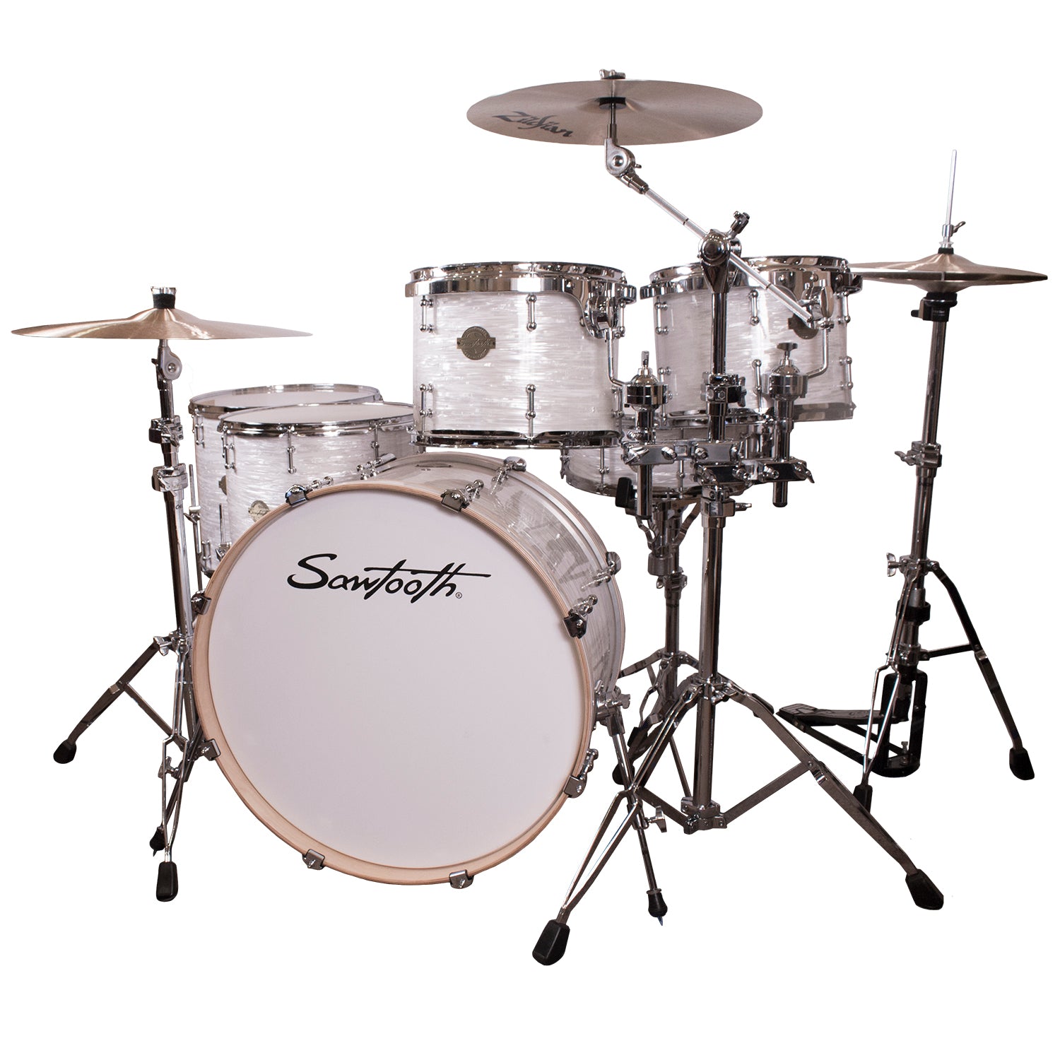 Drum Sets White Oyster Sawtooth Command Series 6-Piece Drum Set Shell