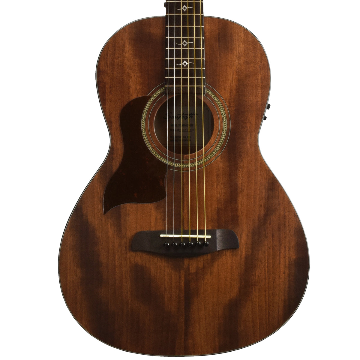 Sawtooth Mahogany Series Left-Handed Solid Mahogany Top Acoustic-Electric Parlor Guitar