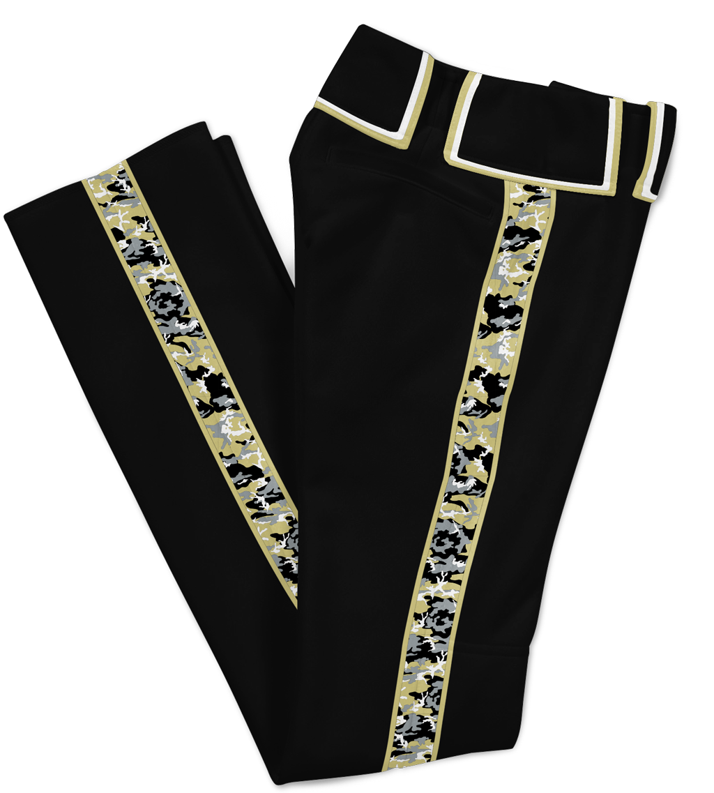 black and gold camo pants