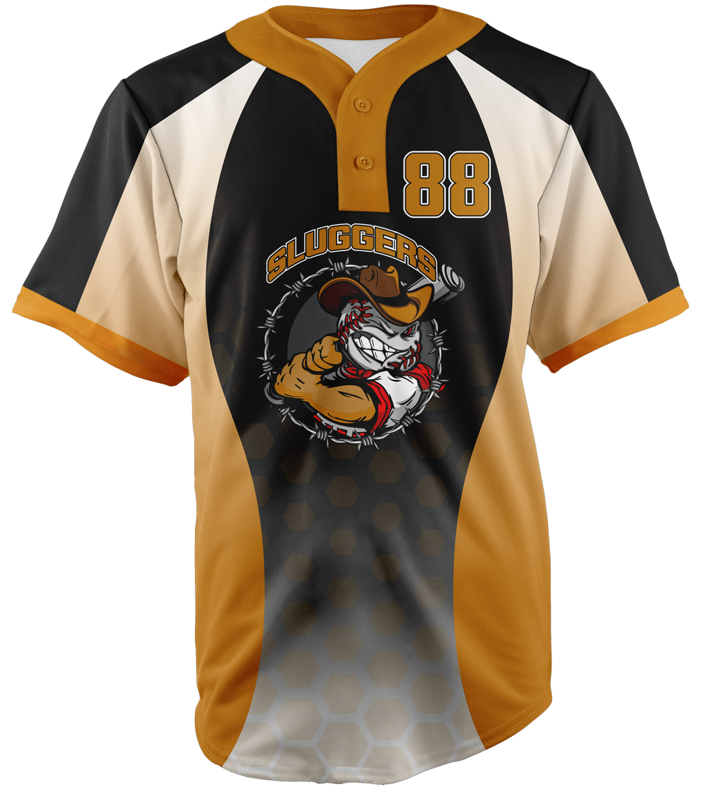 Baseball 2 Button V-Neck Jersey Design: TRI-127-106 – Triboh