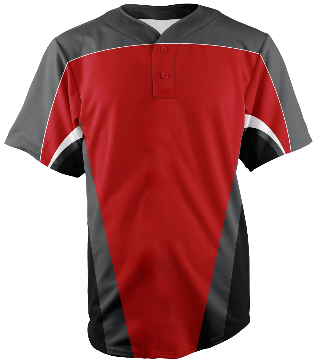 Baseball 2 Button V-Neck Jersey Design: TRI-127-104 – Triboh