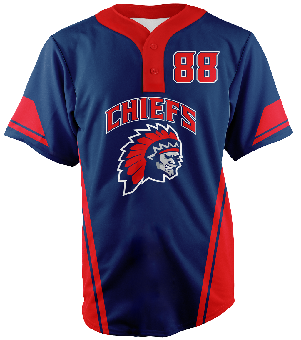 Baseball 2 Button VNeck Jersey Design TRI127138 Triboh