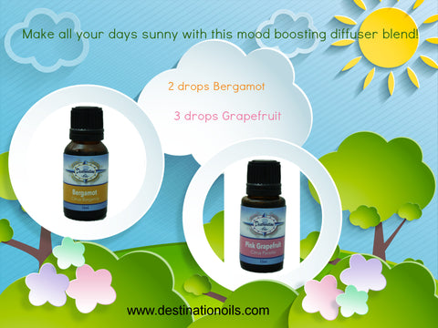 Essential Oil Diffuser recipe- happy- bergamot- grapefruit