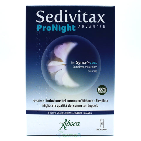 Sedivitax pronight aboca dormire meglio sonno relax