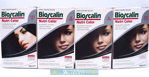 Tinte capelli Bioscalin nutricolor colore nero blu castano scuro castano castano dorato