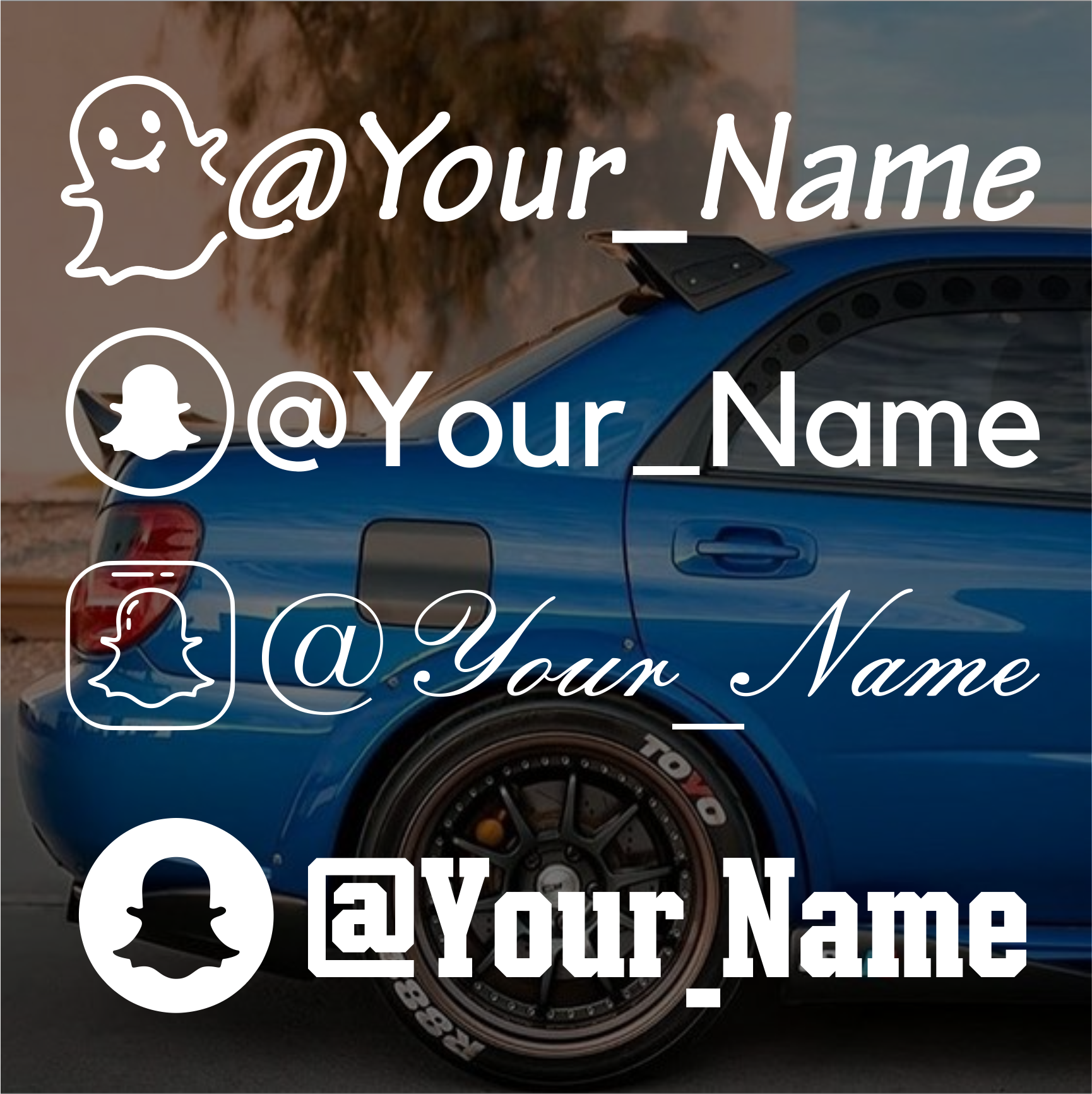 Snapchat custom name decals – stickyart