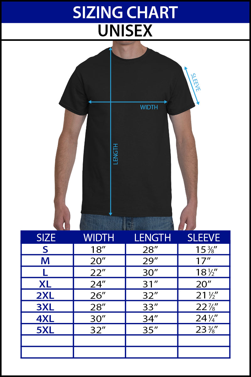 t shirt size chart