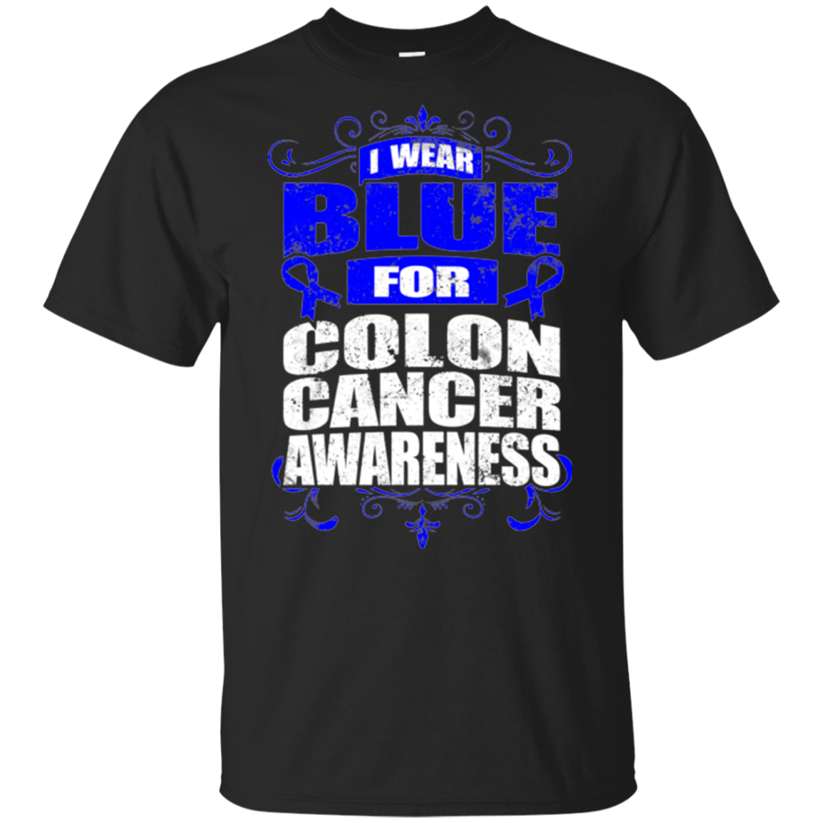 I Wear Blue For Colon Cancer Awareness Kids T Shirt The Awareness Store