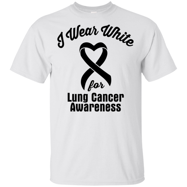 I Wear White! Lung Cancer Awareness T-shirt – The Awareness Store
