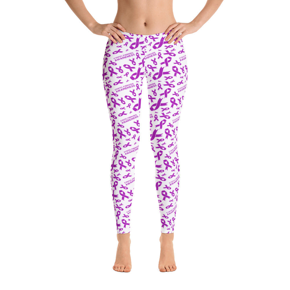 Cystic Fibrosis Awareness Ribbon Pattern Leggings – The Awareness Store