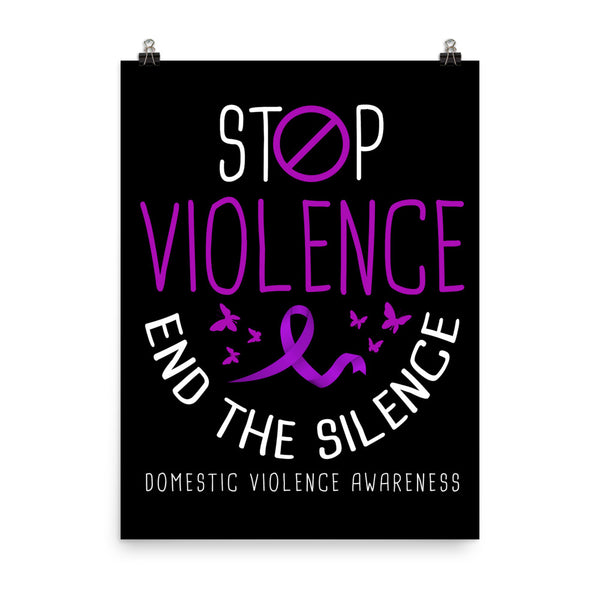 Domestic Violence Awareness End The Silence Matte Poster The Awareness Store 