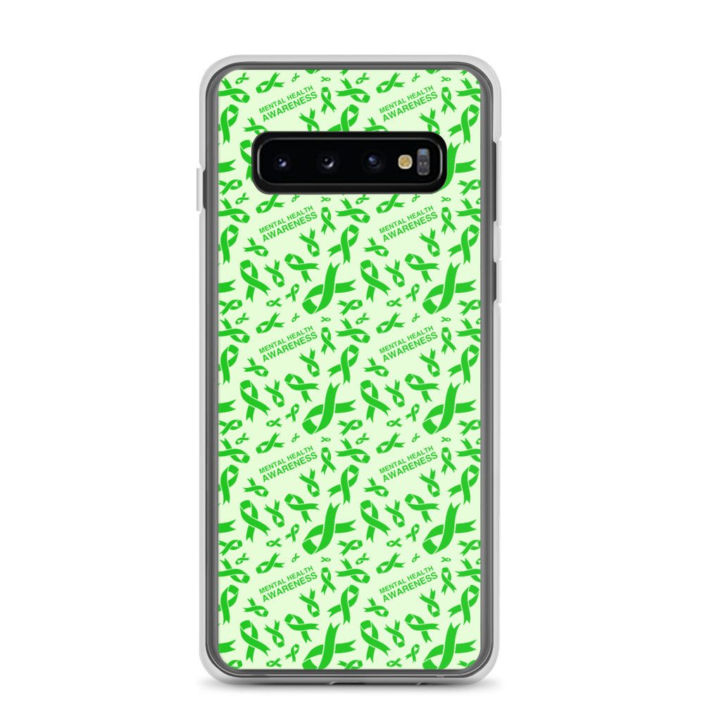 Download Mental Health Awareness Ribbon Pattern Samsung Phone Case The Awareness Store Yellowimages Mockups