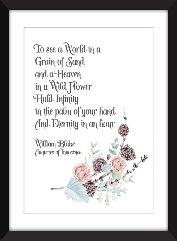 William Blake Auguries Of Innocence Unframed Print The Word Association