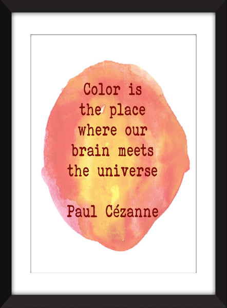 Paul Cézanne Color Quote - Unframed Print