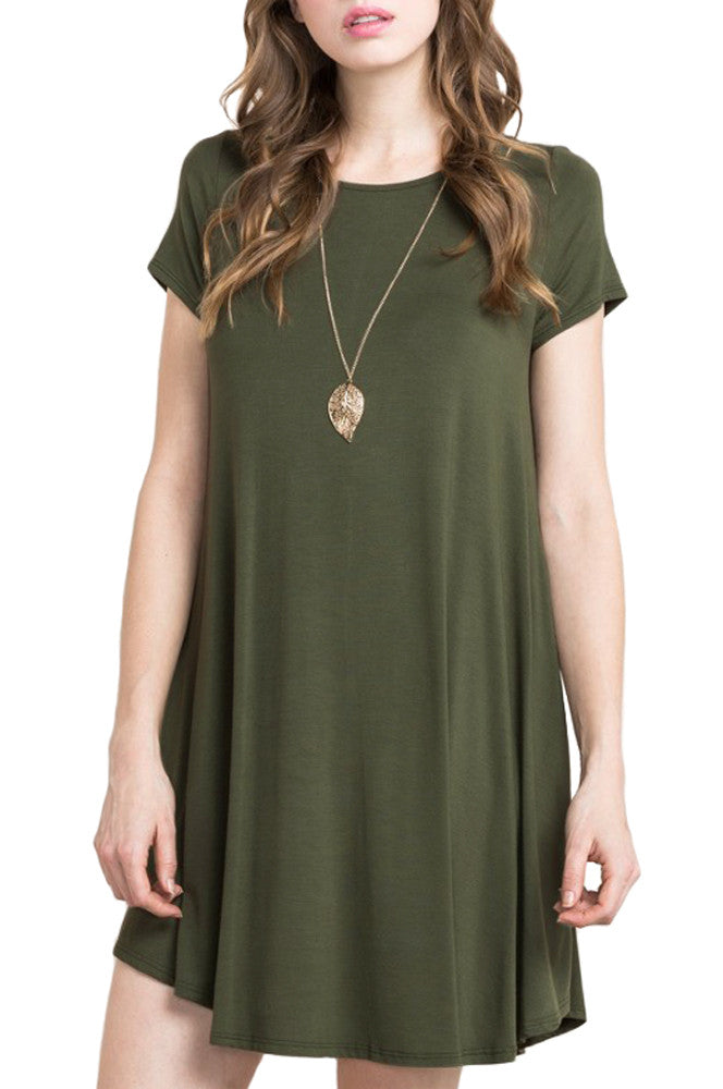 t shirt swing dress with pockets