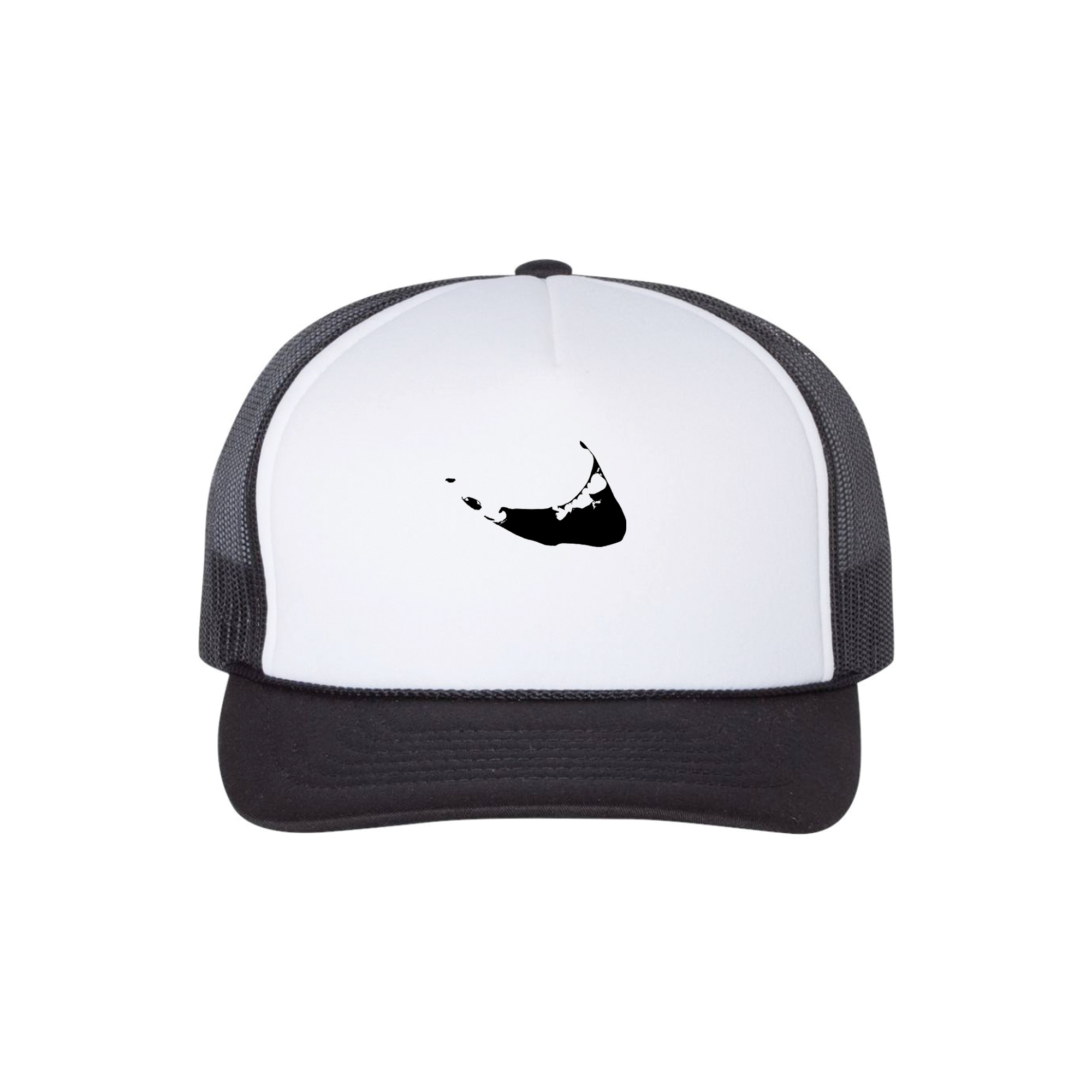 Nantucket Island Hat (White/Black, Black)