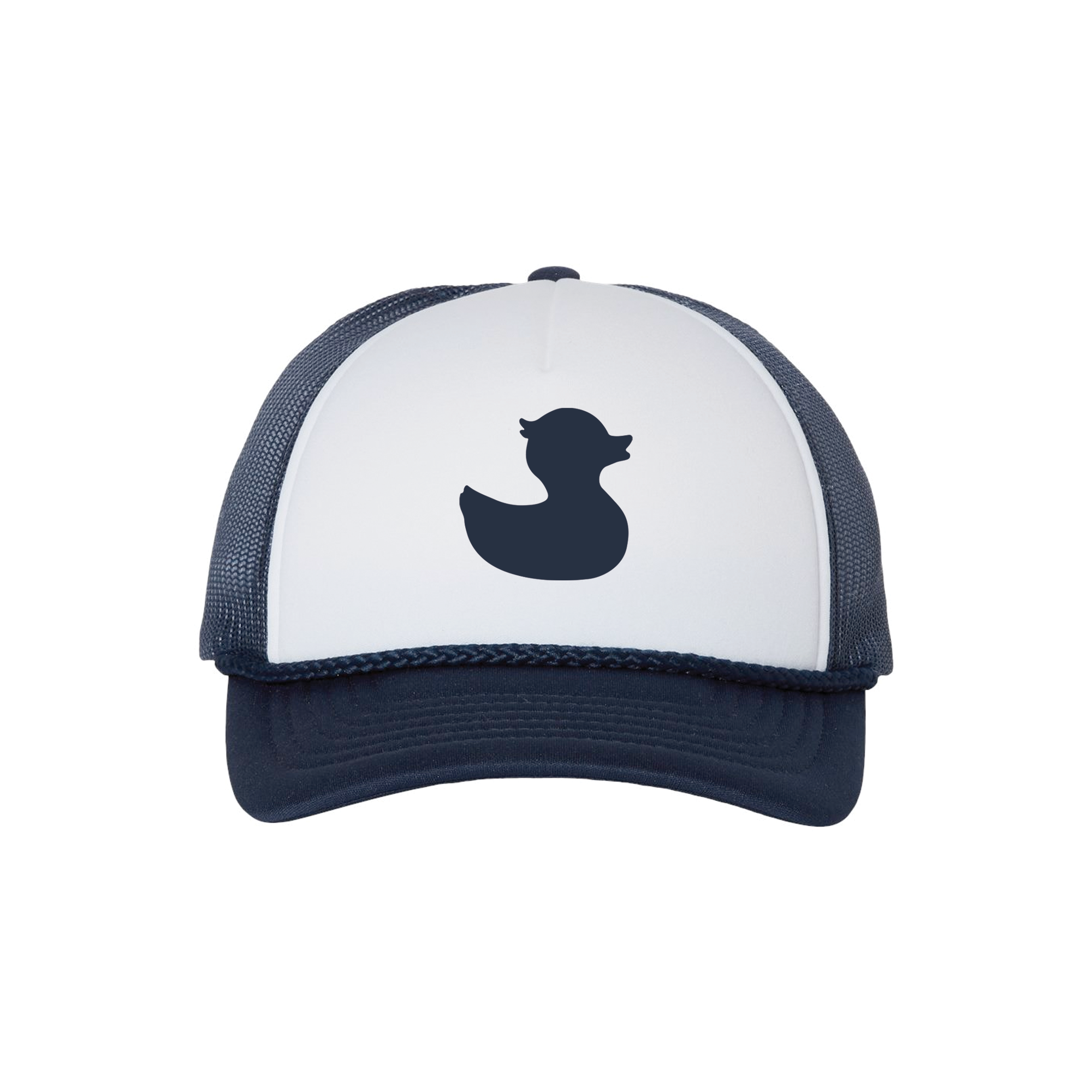 TownPool Duck Hat with Rope (White/Navy, Navy, Navy)